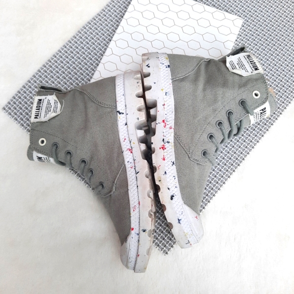 Palladium x Free People Earth Collection Hi Ankle Combat Boots Confetti Sole 7.5 - Picture 4 of 13